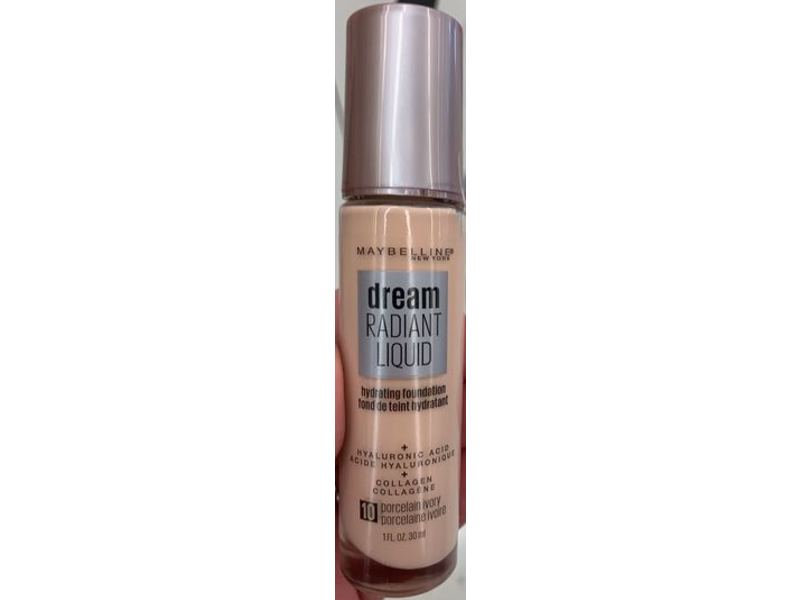 Maybelline New York Dream Radiant Liquid Foundation, Porcelain Ivory, 1 fl oz/30 mL