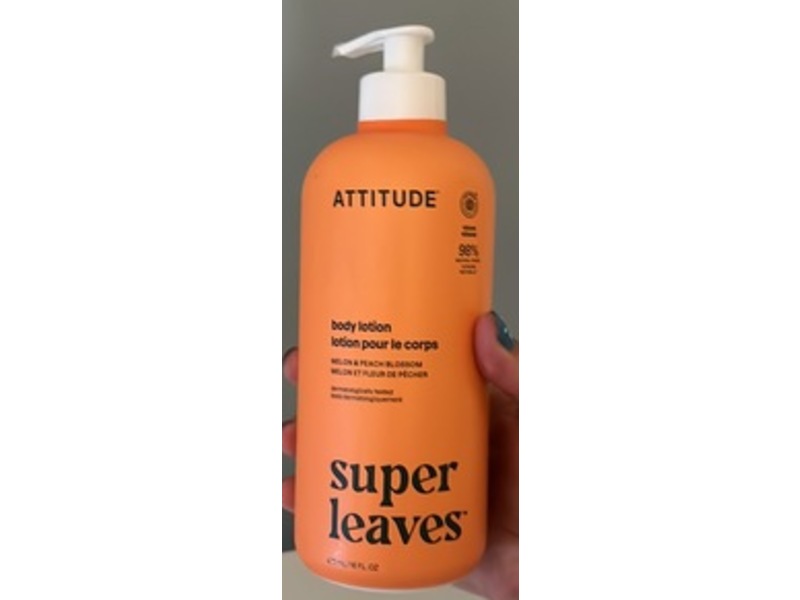 Attitude Super Leaves Body Lotion, Melon & Peach Blossom, 16 fl oz/473 mL