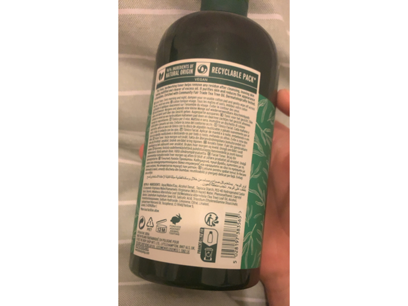 The Body Shop Skin Clearing Toner, Tea Tree, 13.5 fl oz/400 mL