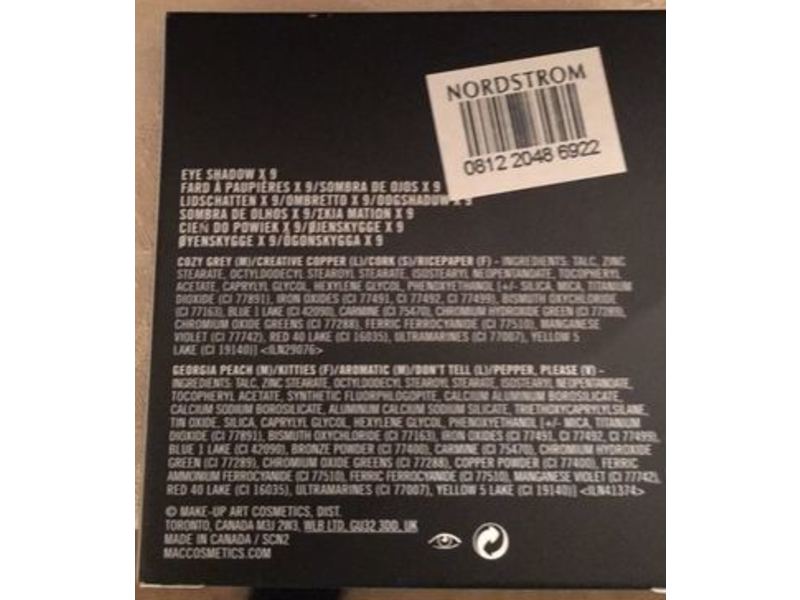 M.A.C. Eye Shadow X 9, Amber Times Nine, 0.20 oz/5.85 g