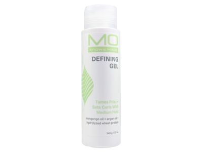 MO Knows Hair Defining Gel, Mongongo Oil + Argan Oil + Hydrolyzed Wheat Protein, 12 oz/340 g