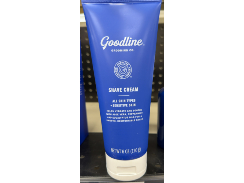 Goodline Grooming Co. Shave Cream, All Skin Types + Sensitive Skin, 6 oz/170 g