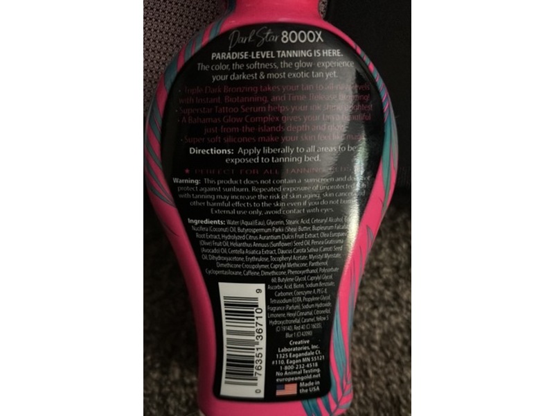 European Gold Dark Star 8000X Ultra Dark Tanning Bronzer, 12 fl oz/354 mL