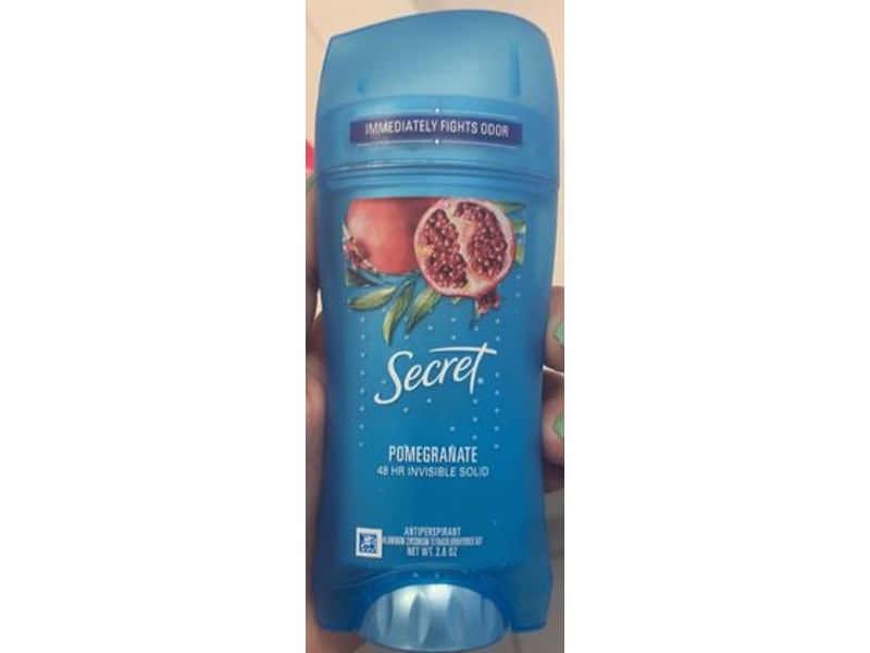 Secret 48Hr Invisible Solid Antiperspirant, Pomegranate, 2.6 oz