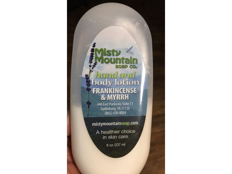 Misty Mountain Soap Hand & Body Lotion, Frankincense & Myrrh, 8 oz/237 ml