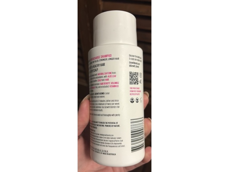 Growth Bomb Supercharge Shampoo, 8.45 fl oz/250 mL