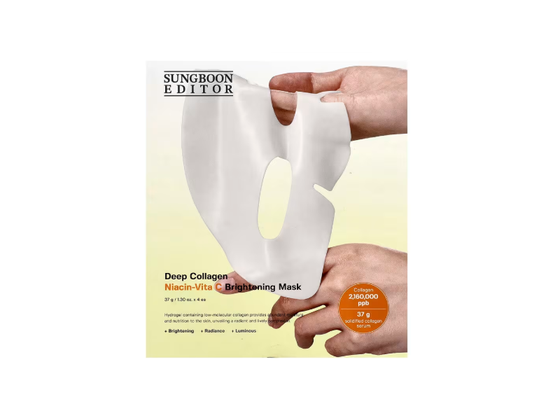 Sungboon Editor Deep Collagen Brightening Mask, Niacin-Vita C, 1.30 oz/37 g