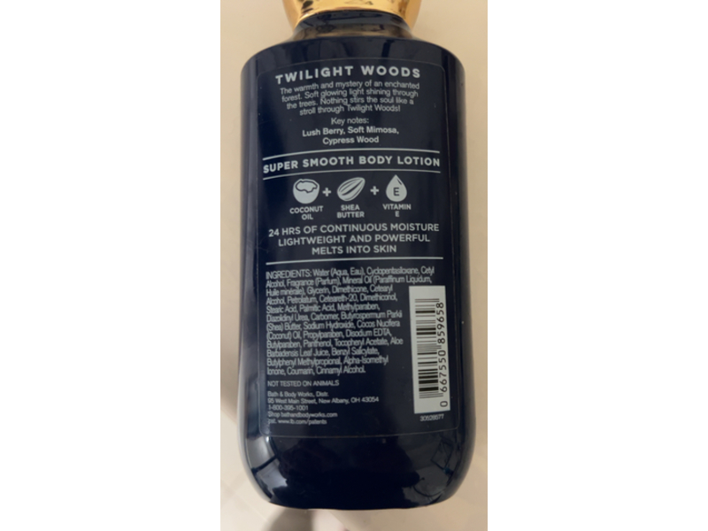 Bath & Body Works Twilight Woods Body Lotion, Shea Butter + Vitamin E, 8 fl oz/226 mL