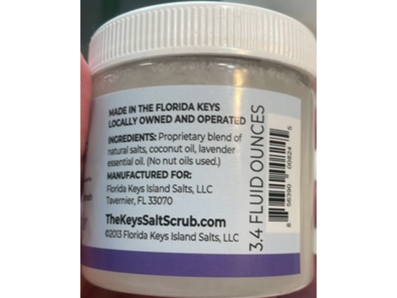 The Keys Salt Scrub Sea Salt Scrub, Lavender, 3.4 oz