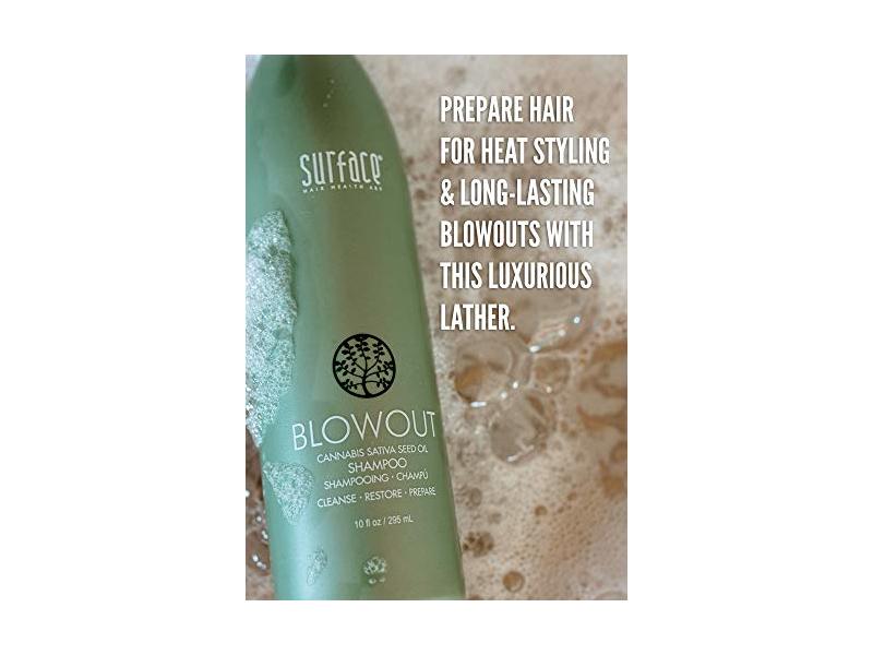 Surface Hair Blowout Shampoo for Women and Men, Organic Conditioner and Heat Resistant Hair Style Protector with Babassu Oil - Premium Volumizing Hair Products