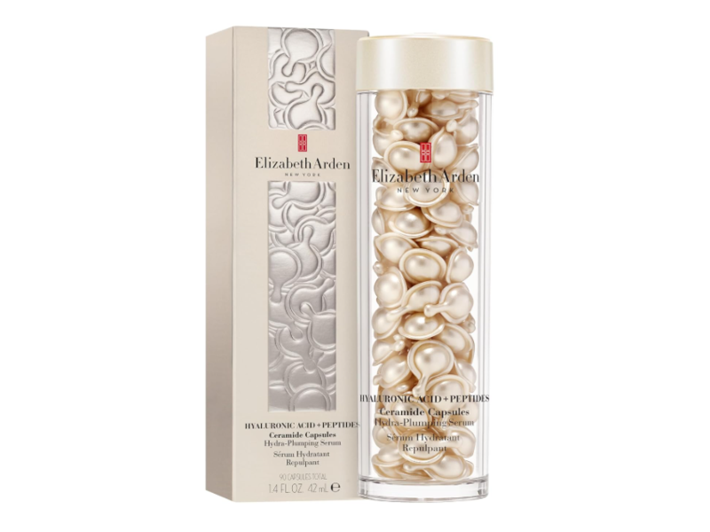 Elizabeth Arden Capsules Hydra-Plumping Serum, Hyaluronic Acid+Peptides Ceramide, 1.4 fl oz/42 mL, 90 Count