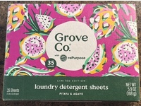 Grove Co. Laundry Detergent Sheets, Pitaya & Agave, 35 Loads, 35.9 oz/168 g, 5 Count - thumbnail 2