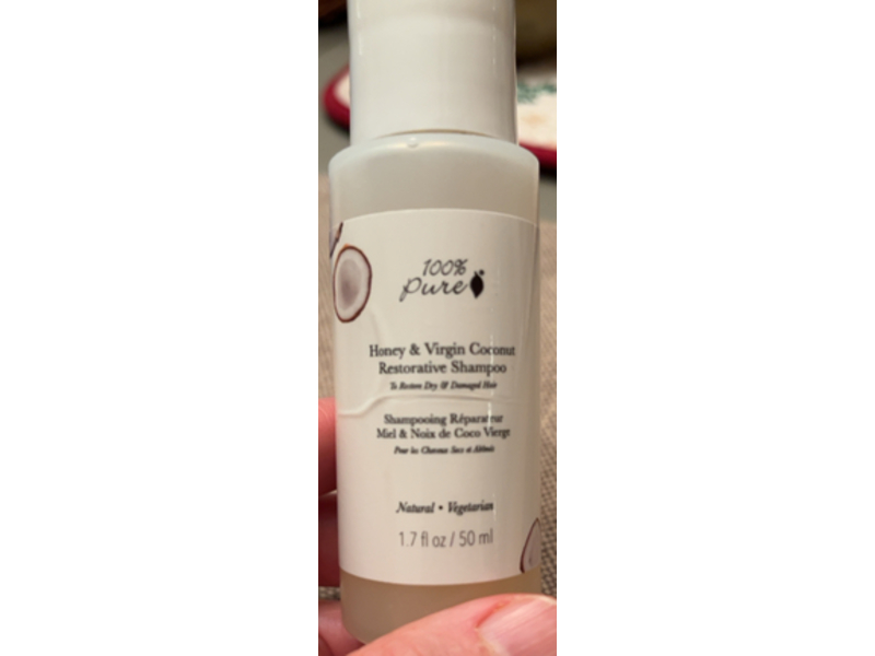 100% Pure Restorative Shampoo, Honey & Virgin Coconut, 1.7 fl oz/50 mL