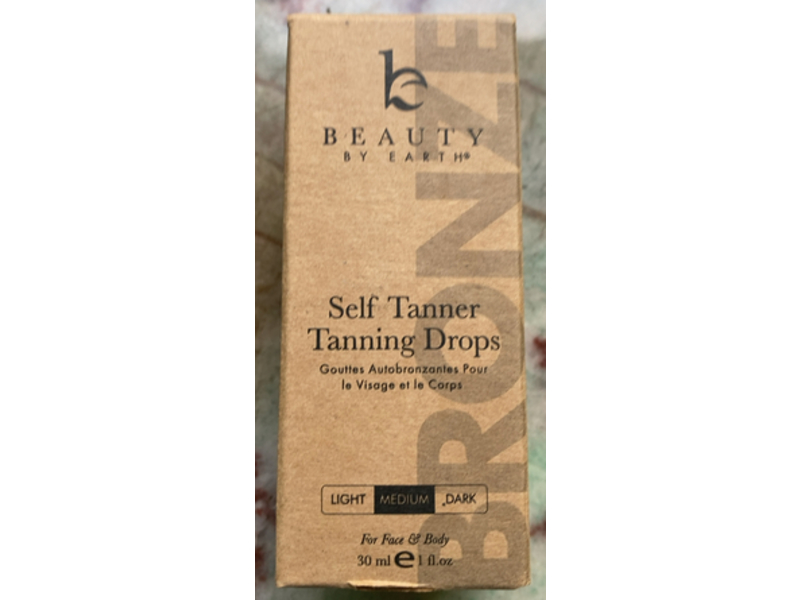 Beauty By Earth Self Tanning Drops, Medium, 1 fl oz/30 mL