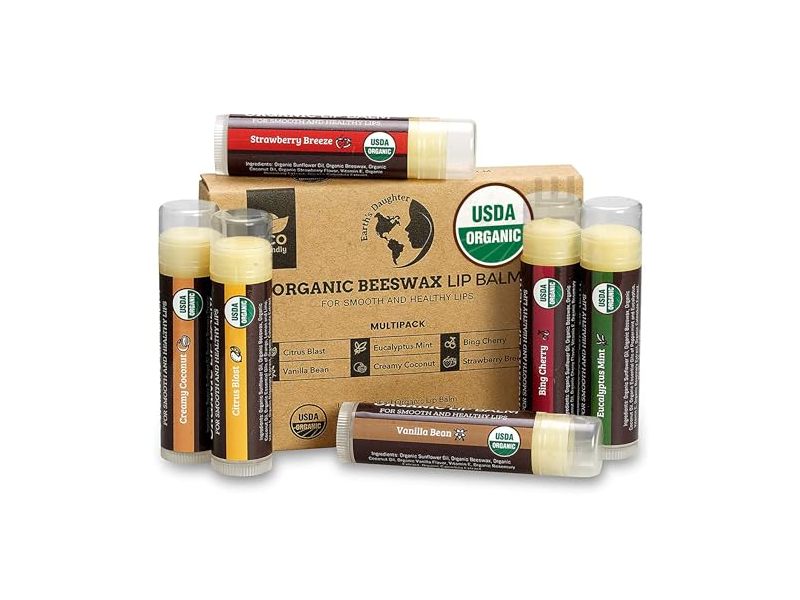 Earth's Daughter Organic Beeswax Lip Balm Set, 0.15 oz