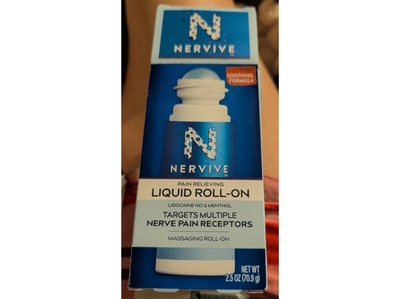 Nervive Pain Relieving Liquid Roll-On, Lidocaine HCI & Menthol, 2.5 oz/70.9 g