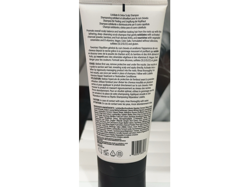 Lolavie Exfoliate & Detox Scalp Shampoo, 6.0 oz/180 mL