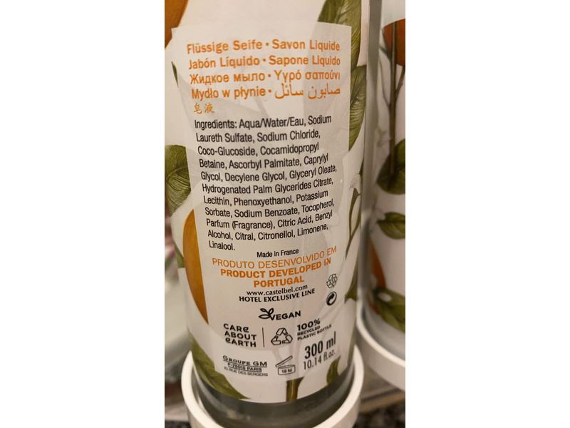 Castelbel Liquid Soap, Orange Verbena, 300 mL