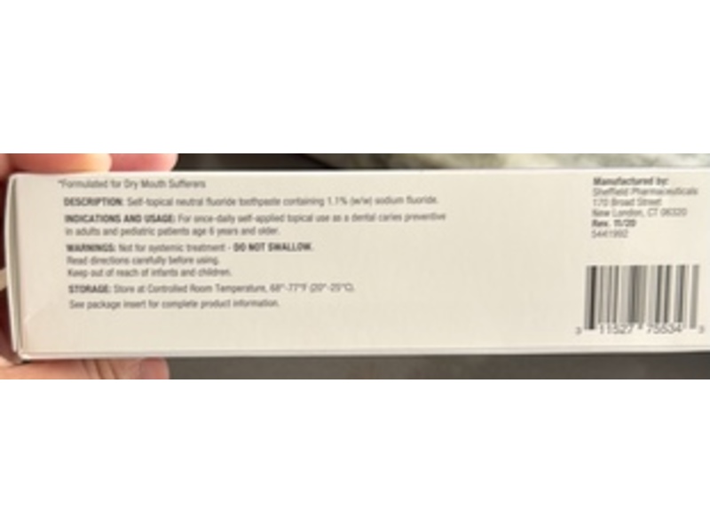 Sodium Fluoride 5000 ppm, Soothing Mint, 3.4 fl oz/100 mL, Wenthworth (Rx)