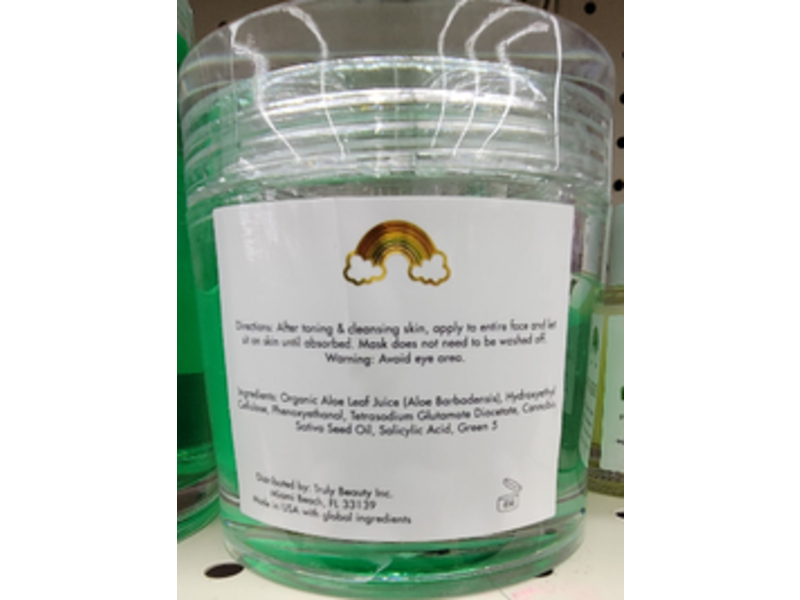 Rainbow Beauty Anti Blemish Jelly Face Mask, Hemp + BHA, 4.0 fl oz/120 mL