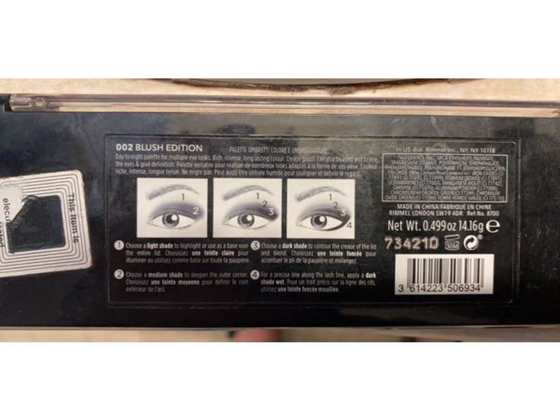 Rimmel Magnif'Eyes Eye Contouring Palette, 002 Blush Edition, 0.5 oz/14.2 g