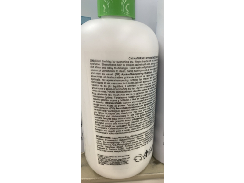 Chi Naturals Hydrating Conditioner, Aloe Vera & Hyaluronic Acid, 12 fl oz/355 mL