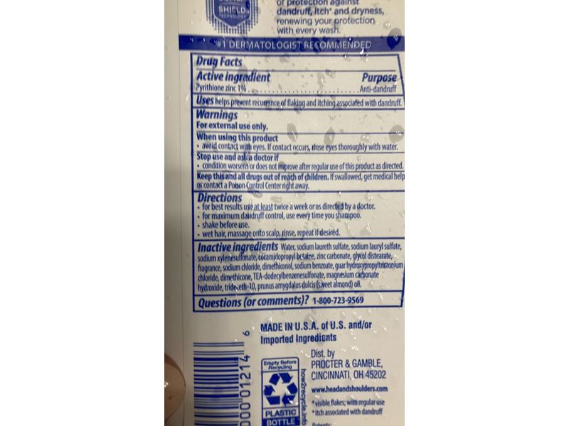 Head & Shoulders Dry Scalp Care Daily Shampoo, Almond Oil, 23.7 fl oz/700 mL