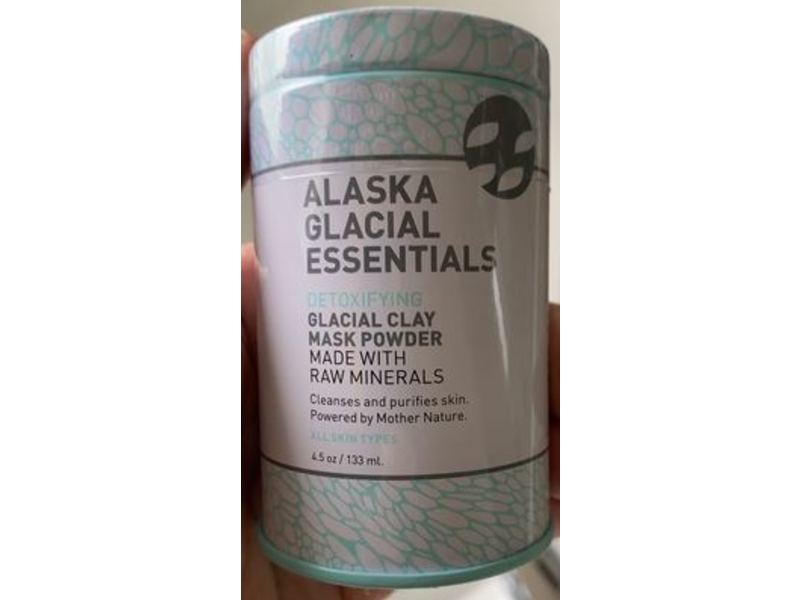 Alaska Glacial Essential Clay Mask Powder, Detoxifying, Raw Mineral, 4.5 oz/133 mL