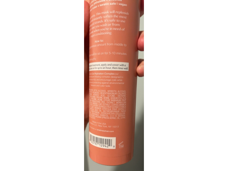 Kristin Ess Ultra Hydrating Curl Repair Hair Mask, 6.7 fl oz/200 mL