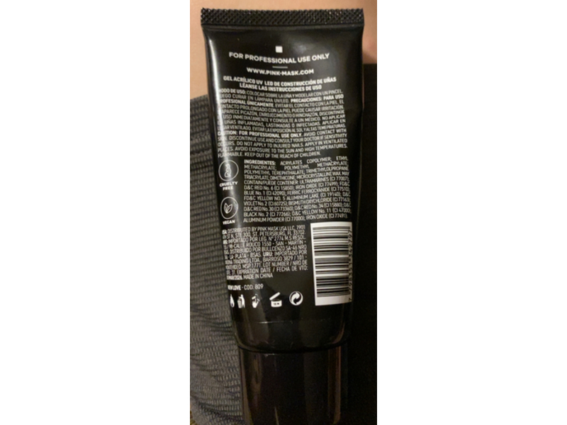 Pink Mask Uv/Led Acrylic Builder Gel, New Love, 2.1 fl oz/60 g