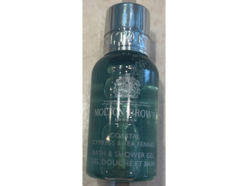 Molton Brown Bath & Shower Gel, Coastal Cypress & Sea Fennel, 1 fl oz/30 mL, Pack Of 3