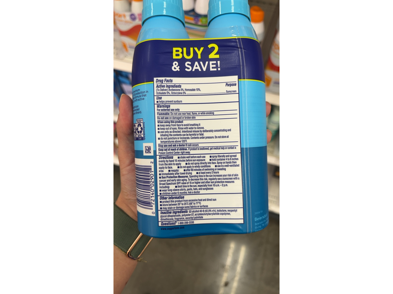 Coppertone Kids Sunscreen Spray, SPF 50, 5.5 oz (156 g), Pack of 2