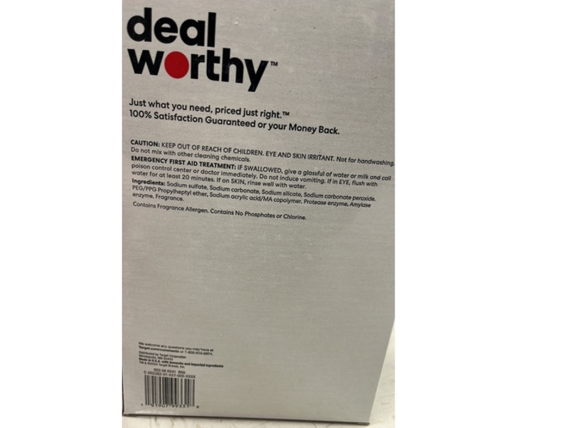 Deal Worthy Dish Detergent Powder, Lemon Scent, 75 oz/2.12 kg