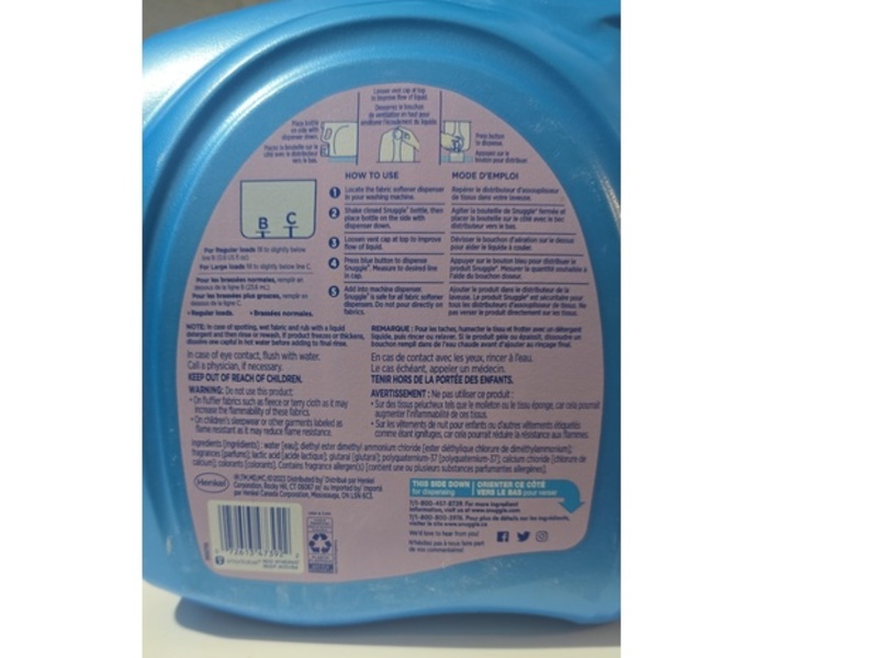 Snuggle Liquid Fabric Conditioner, Lavender & Vanilla Orchid, 181 Loads, 145 fl oz/4.28 L