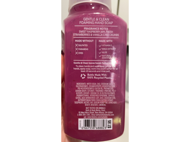 Bath & Body Works Eye On The Pies Gentle & Clean Foaming Hand Soap, Raspberry Jam, 8.75 fl oz/259 mL