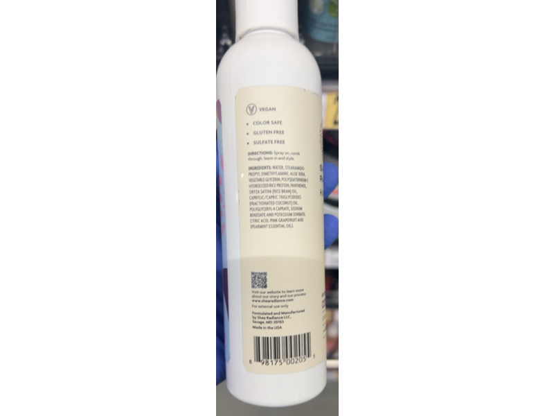 Shea Radiance Hydrating Hair Milk Spritz, 8 oz/237 mL