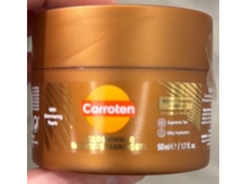 Carroten Intensive Tanning Gel, Gold Shimmer, 1.7 fl oz/50 mL