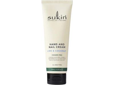 Sukin Hand & Nail Cream, Lime & Coconut, 4.23 fl oz/125 mL