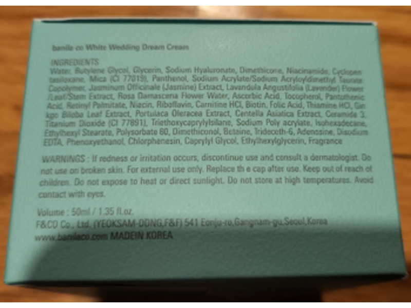 Banila Co. White Wedding Dream Cream, 1.35 fl oz/50 mL