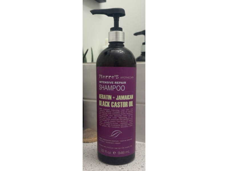 Pierre's Apothecary Intensive Repair Shampoo, Keratin + Jamaican Black Castor Oil, 32 fl oz/946 mL