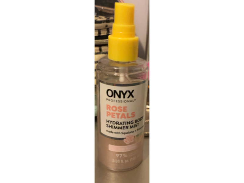 Onyx Professional Hydrating Body Shimmer Mist, Rose Petals, 3.38 fl oz/100 mL
