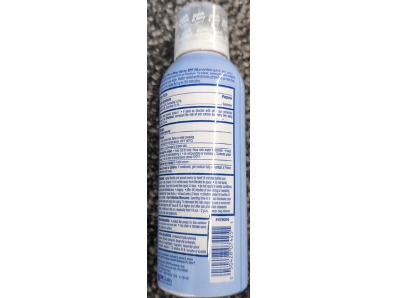 CVS Health Ultra Sheer Sunscreen Spray, SPF 70, 5 oz/142 g