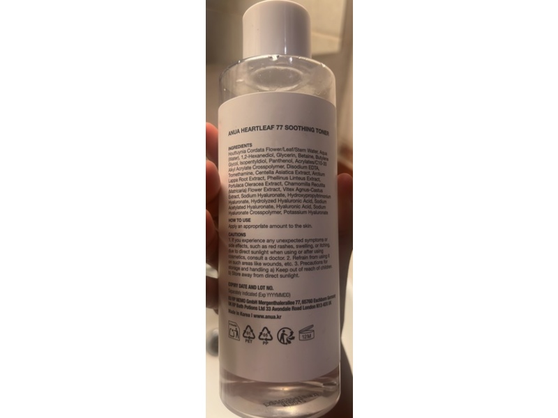 Anua Heartleaf 77 Soothing Toner, Heartleaf 77+ Hyaluron, 8.45 fl oz/250 mL