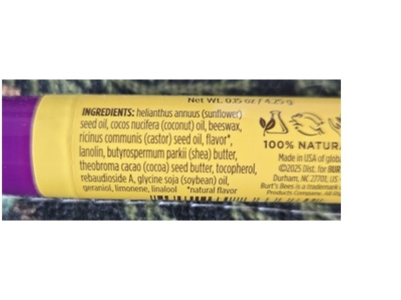 Burt's Bees Moisturizing Lip Balm, Lavender Vanilla, 0.15 oz/4.25