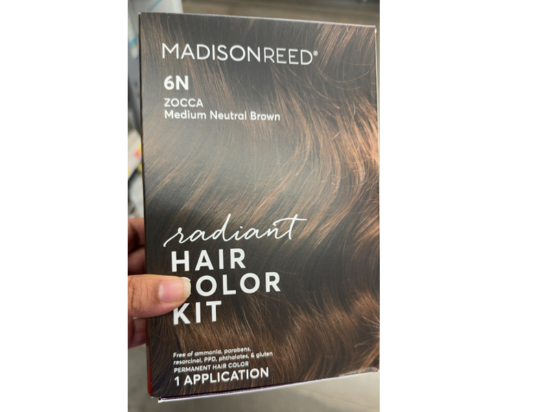 Madison Reed Radiant Permanent Hair Color Kit, 6N Zocca Medium Neutral Brown, 1 Application