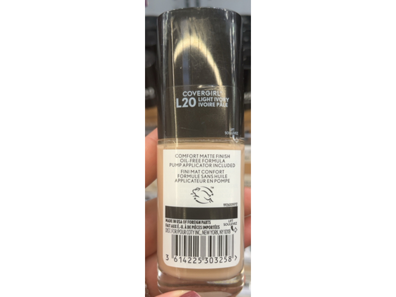 Covergirl Trublend Matte Made Liquid Foundation, L20 Light Ivory, 1 fl oz/30 mL