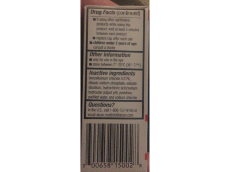 Alcon Pataday Eye Allergy Itch Relief, 0.085 fl oz/2.5 mL, Pack Of 2