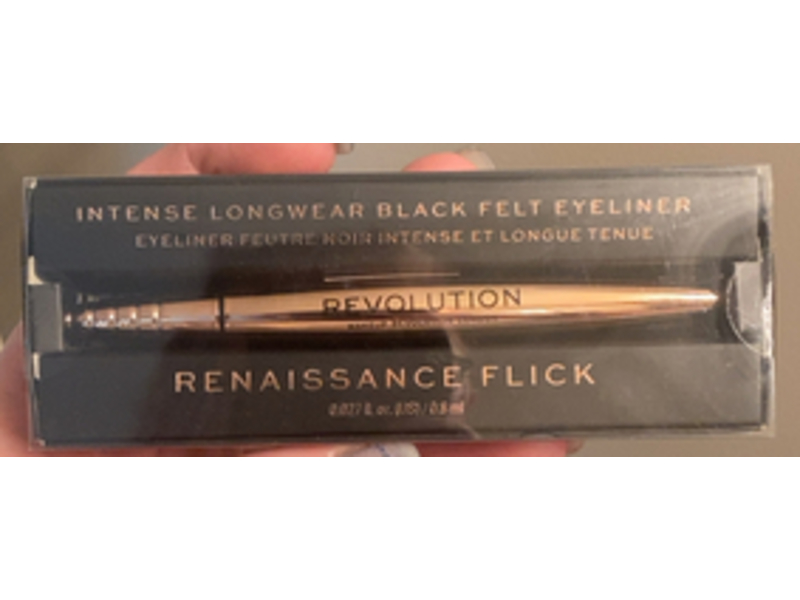 Revolution Renaissance Flick Intense Longwear Black Felt Eyeliner, 0.8 mL