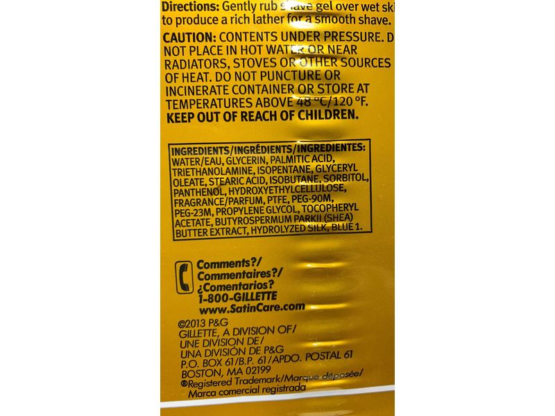 Gillette Satin Care Shave Gels, Olay, Pack Of 4