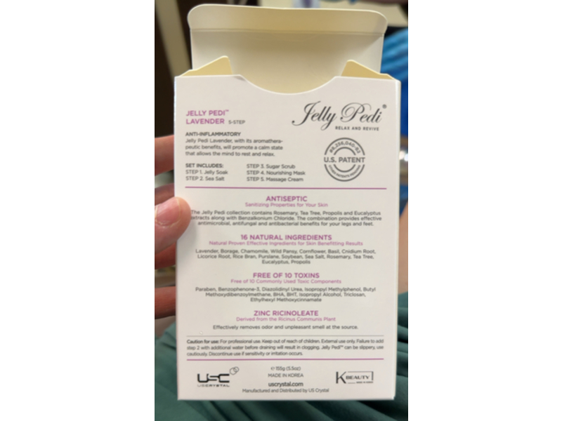 Us Crystal Jelly Pedi Relax & Revive, Lavender